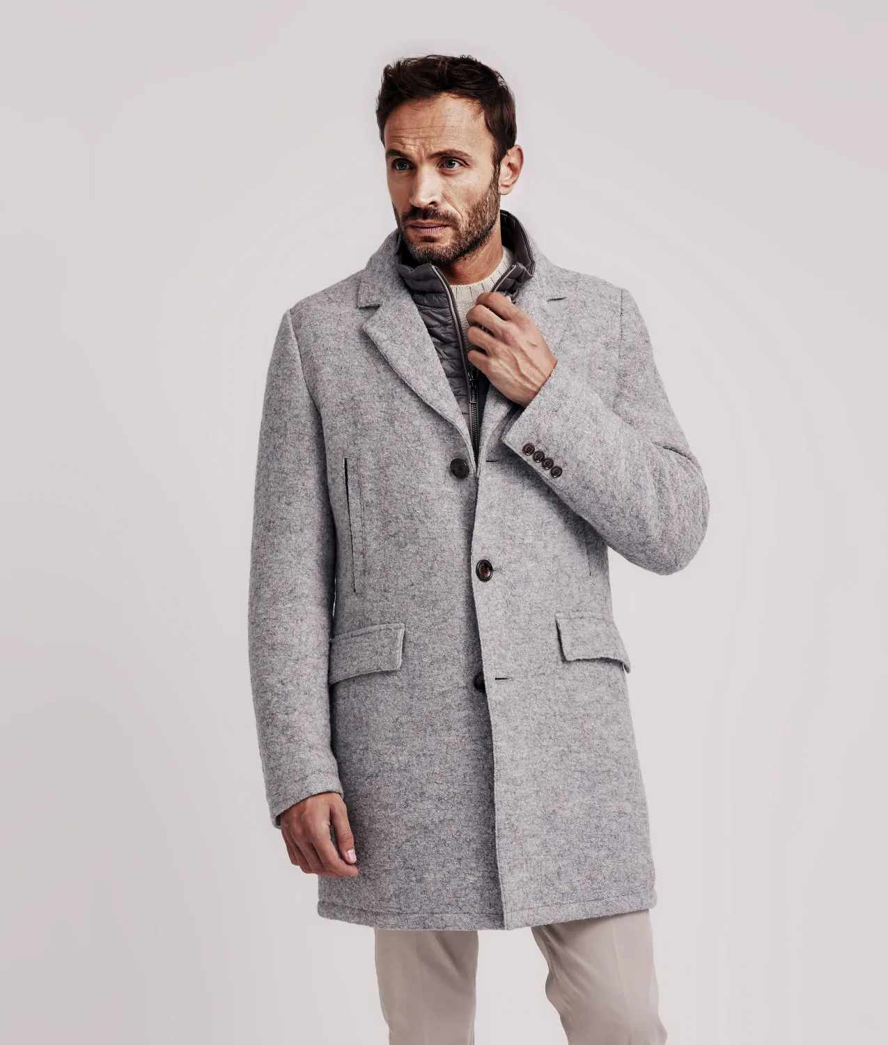 -cappotto in lana uomo