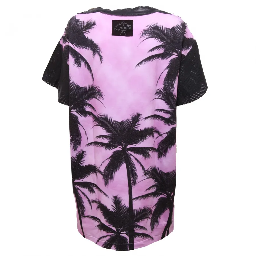 0269R maxi felpa donna MAISON COLETTE manica corta short sleeve sweatshirt woman