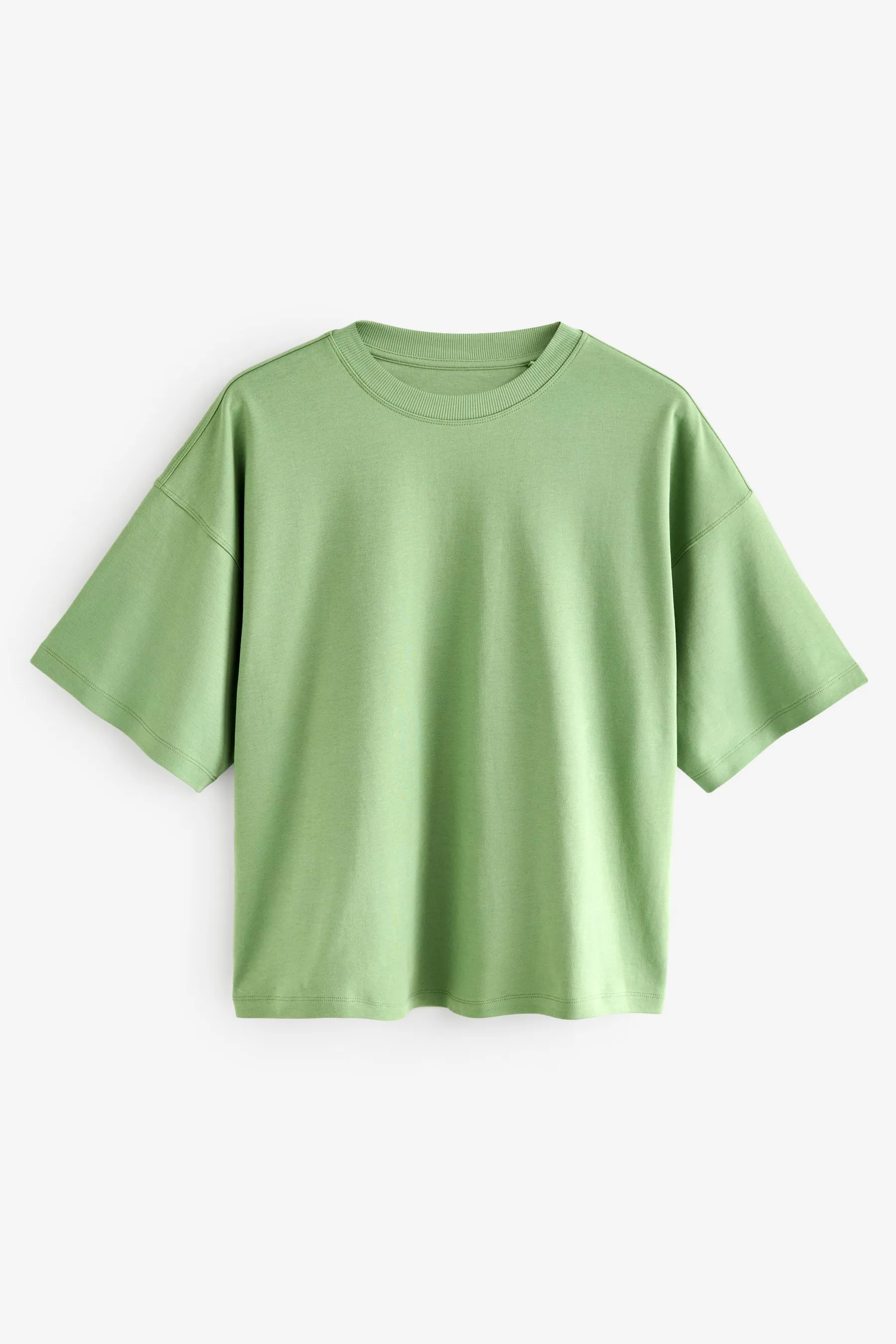100% Cotton Heavyweight Relaxed Fit Crew Neck T-Shirt    