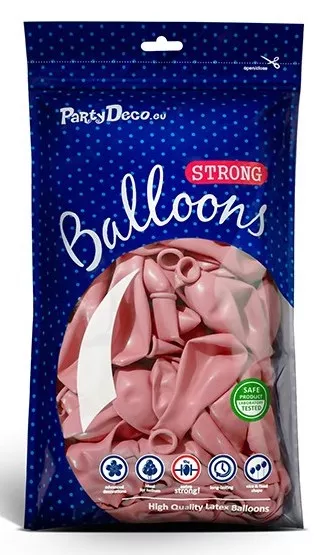 100 palloncini rosa pastello 27cm
