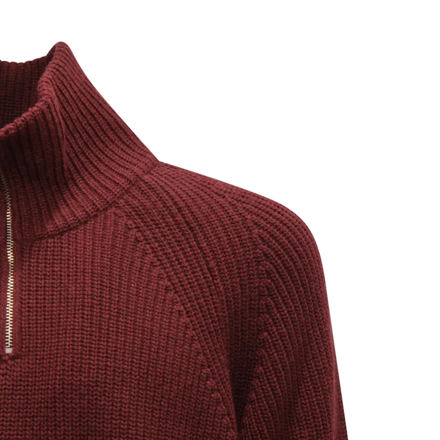 1696AZ MAGLIONE UOMO BROOKSFIELD MAN HALF ZIP WOOL BLEND SWEATER