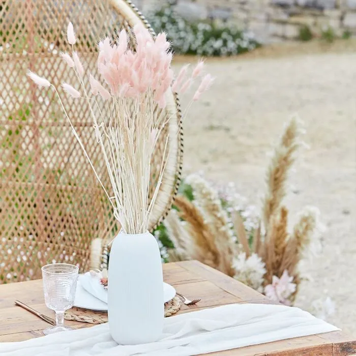 20 erbe in velluto rosa per matrimonio country 65 cm