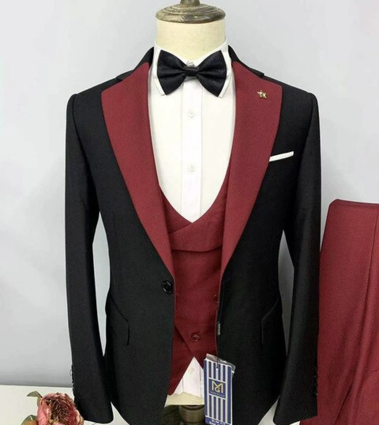 2022 Fashion New Mens Casual Boutique Business Wedding Host Slim Fit Abiti irregolari 3 pezzi Set Blazer giacca Pan