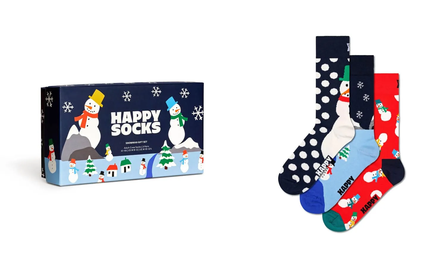 3 PACK SNOWM SOCKS GIFT SET