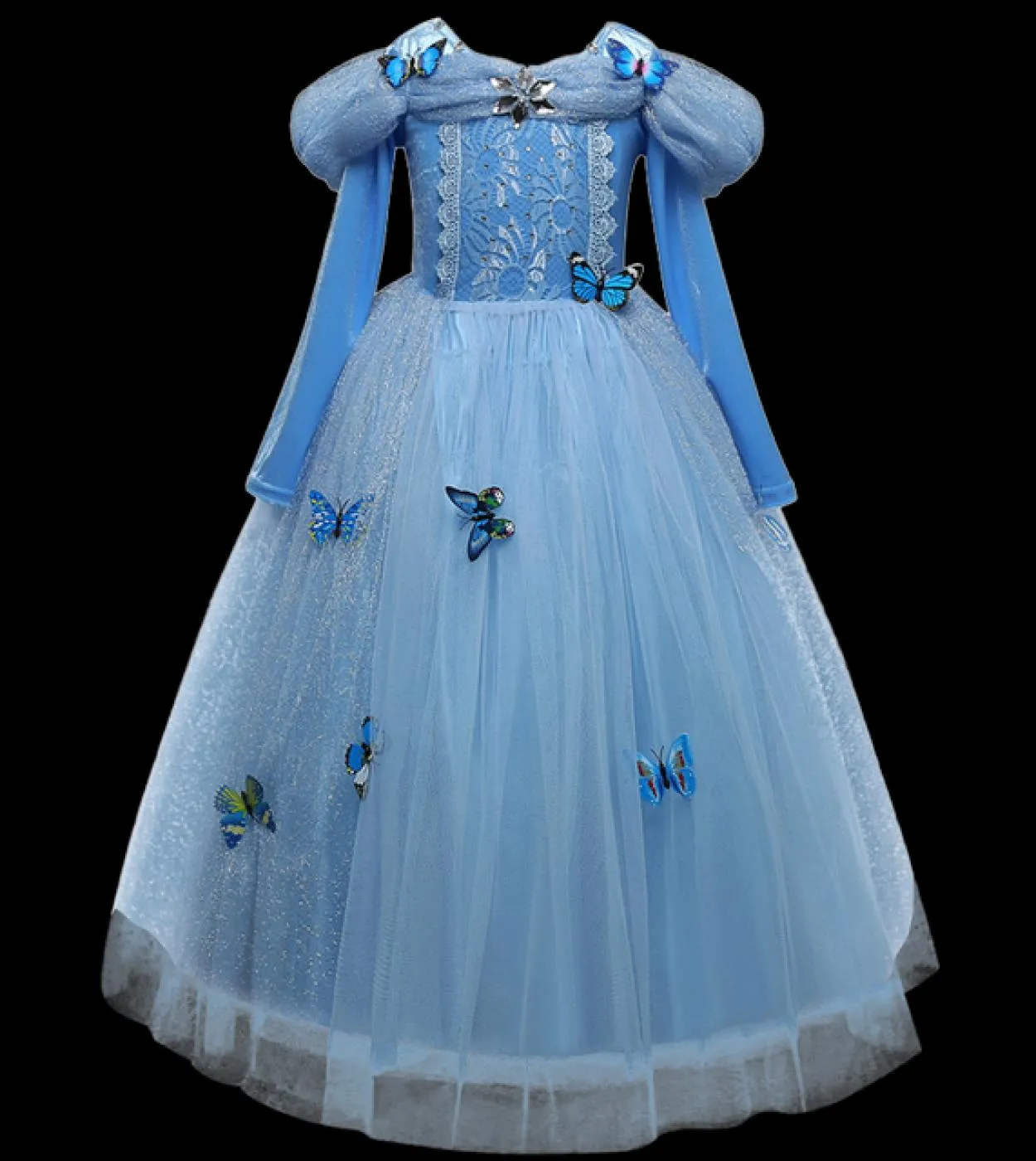 4 10t Fantasia Girl Cosplay Princess Dress Kids Evening Party Travestimento Costume Bambini Paillettes Natale Disfraz Birthda