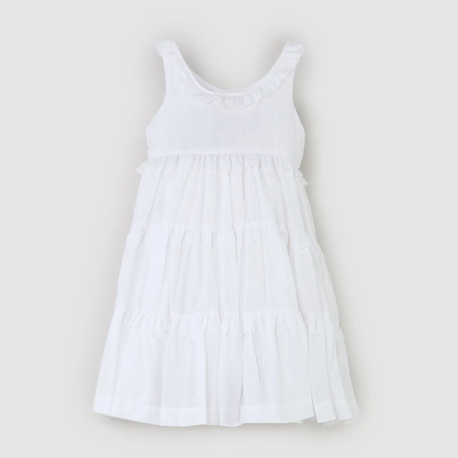 Abito Bianco Bambina Smanicato