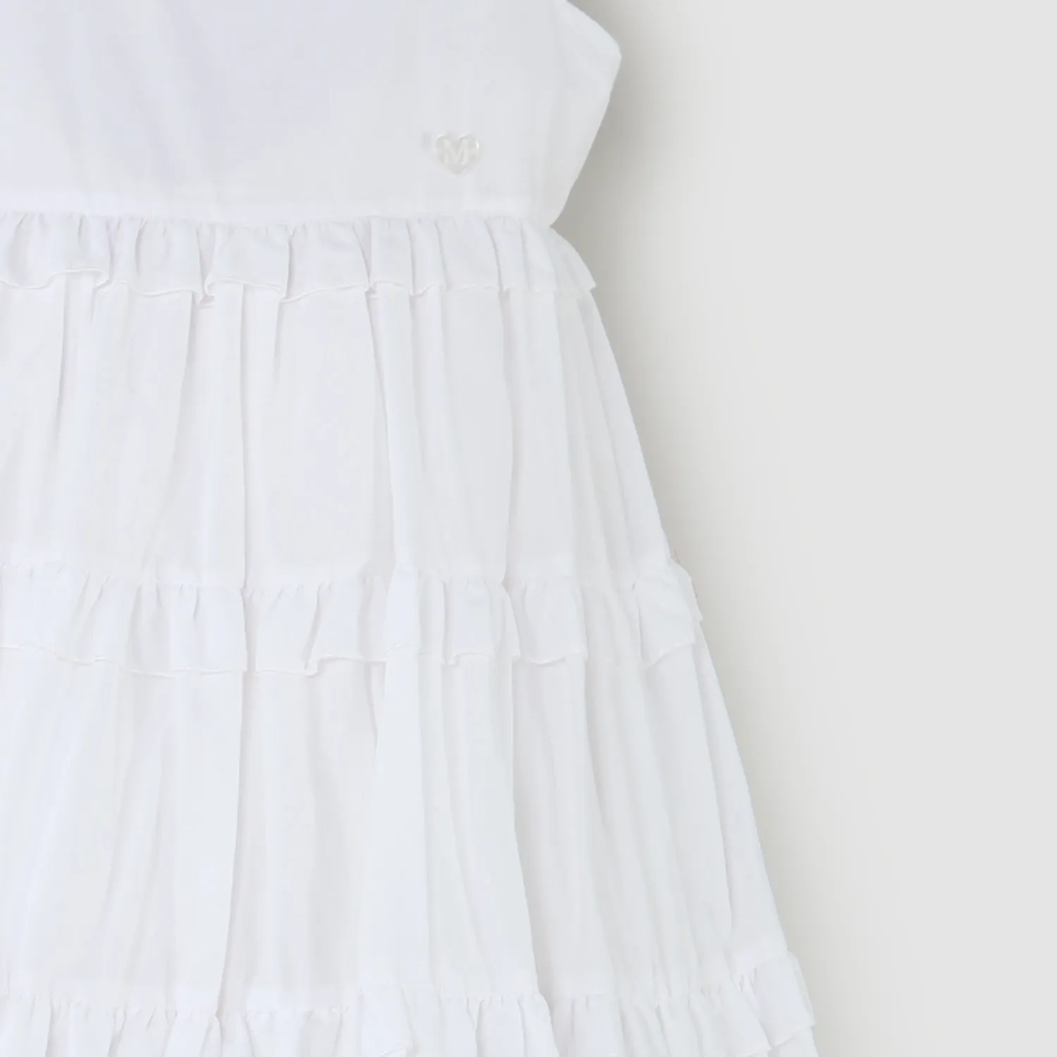 Abito Bianco Bambina Smanicato