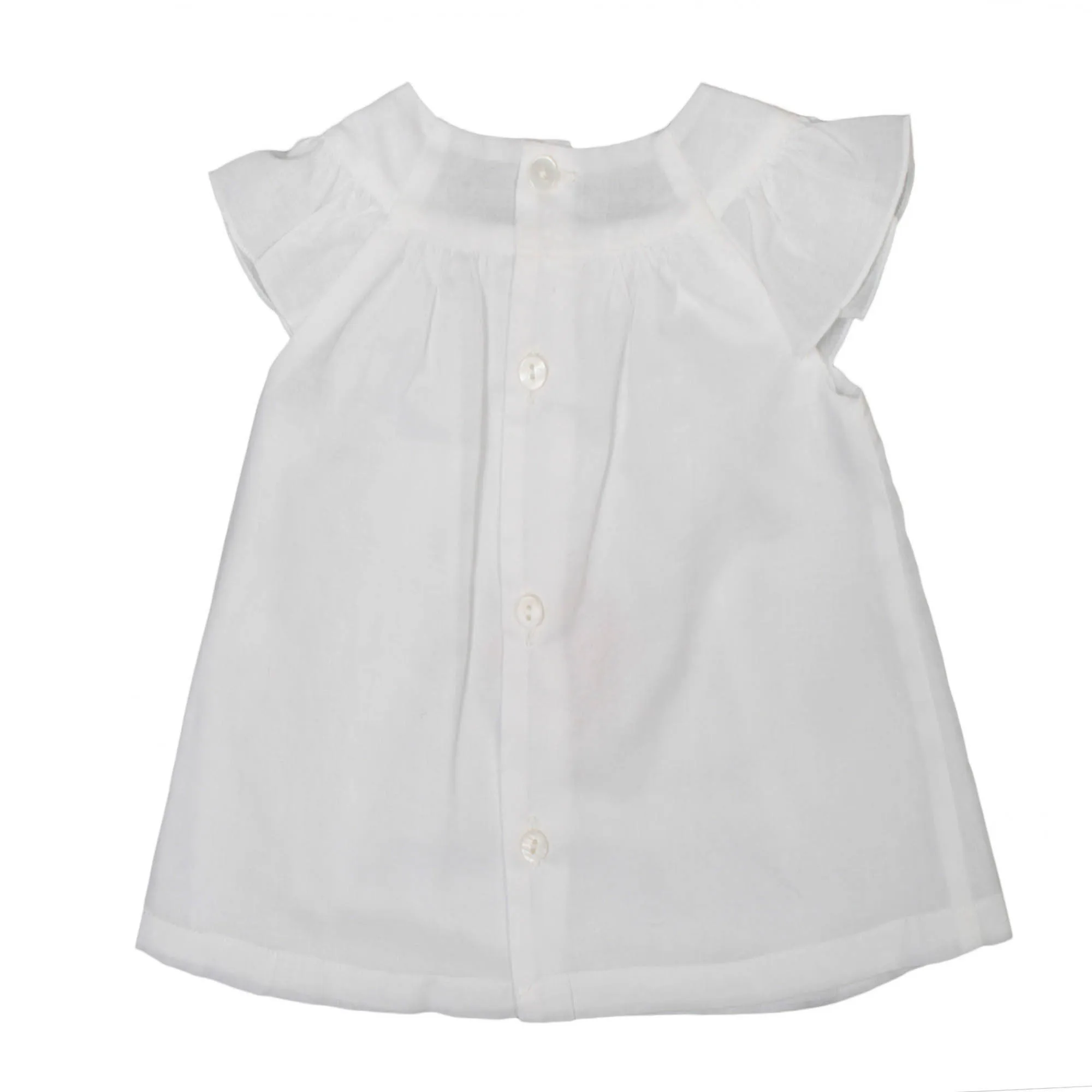 Abito Bimba Bianco In Puro Cotone
