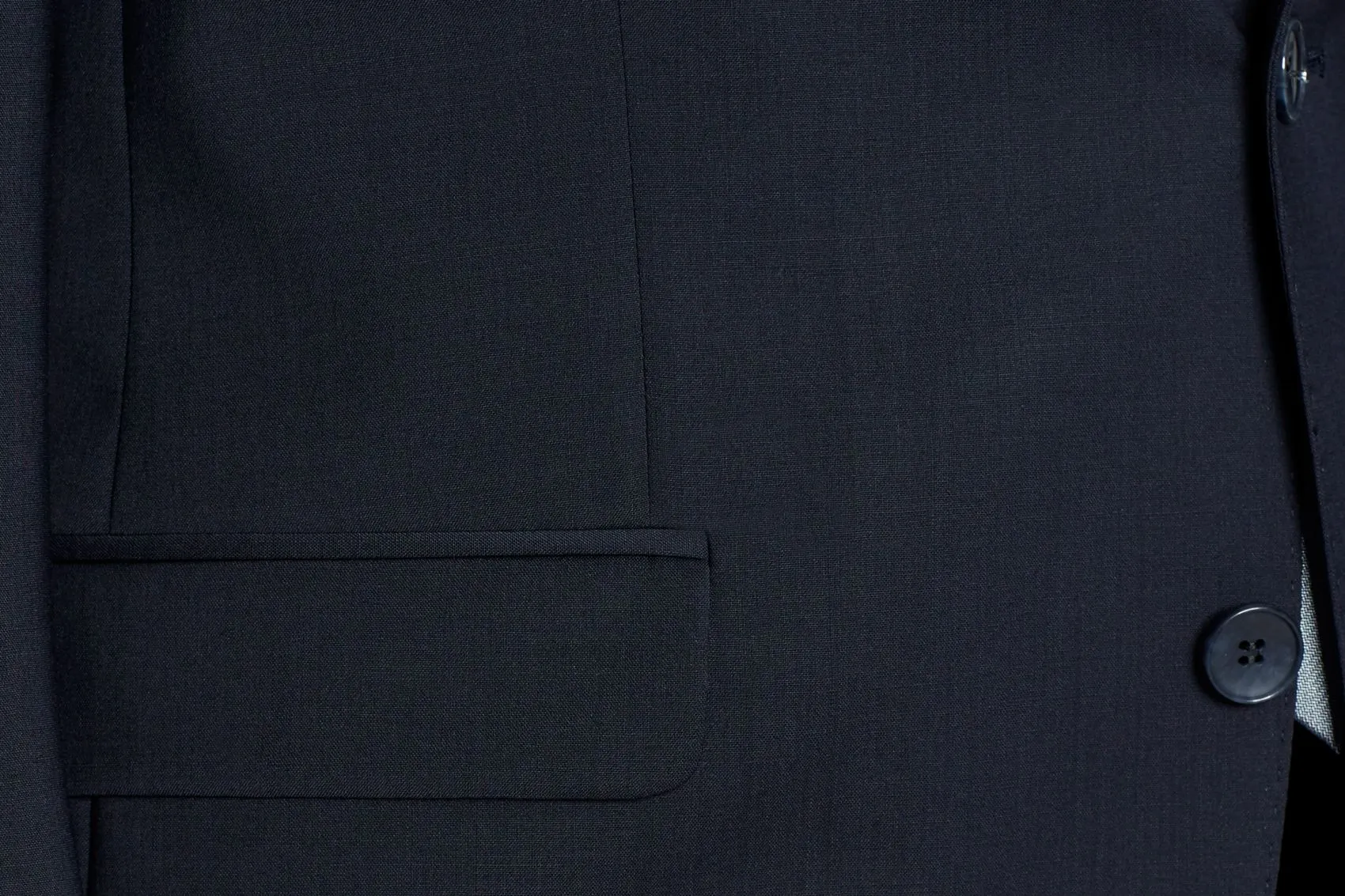 Abito blu scuro digel drop quattro corto in lana marzotto natural stretch