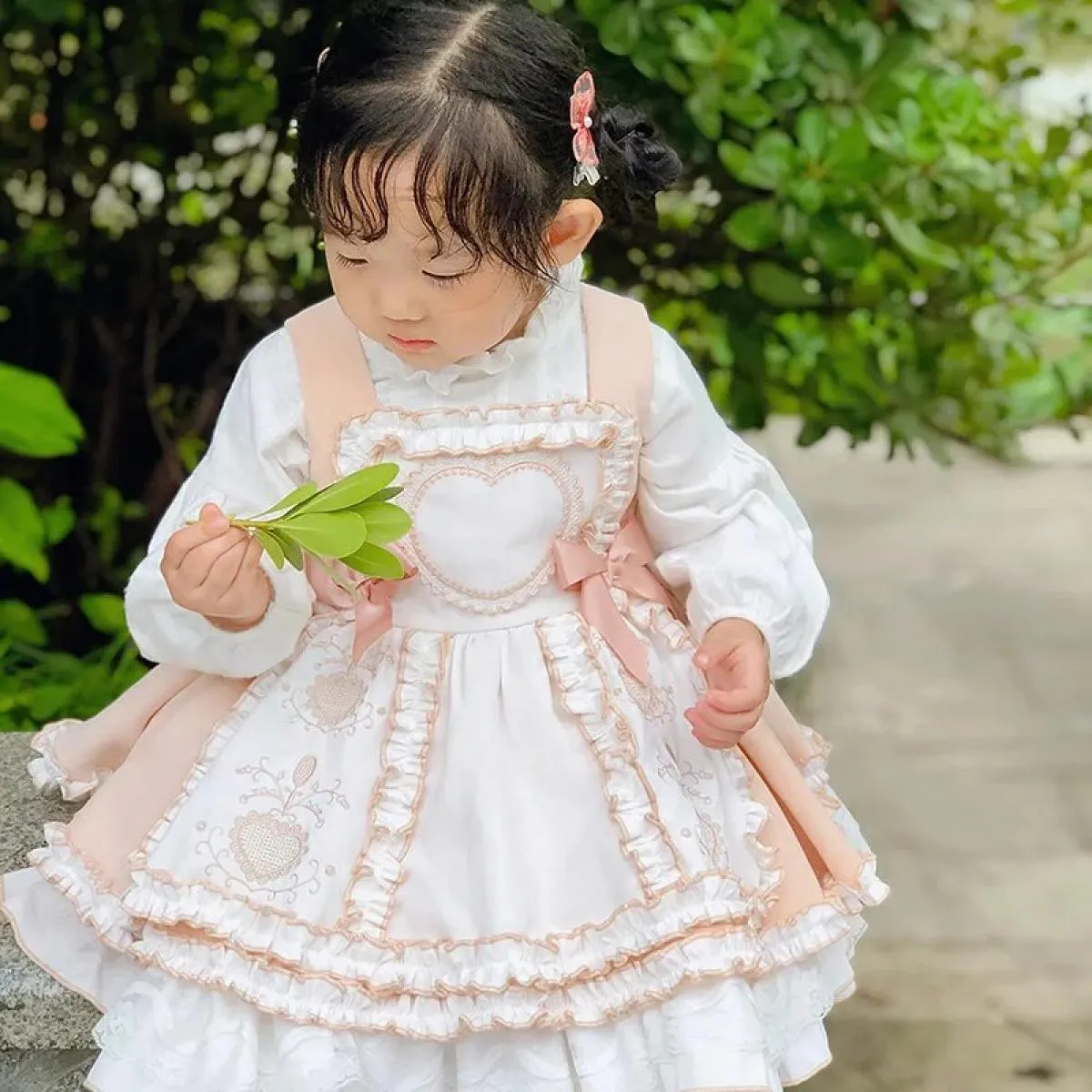 Abito da bambina per bambina Abito da principessa Lolita per ragazza autunnale Abito da cena formale di Natale Set da tre pezzi