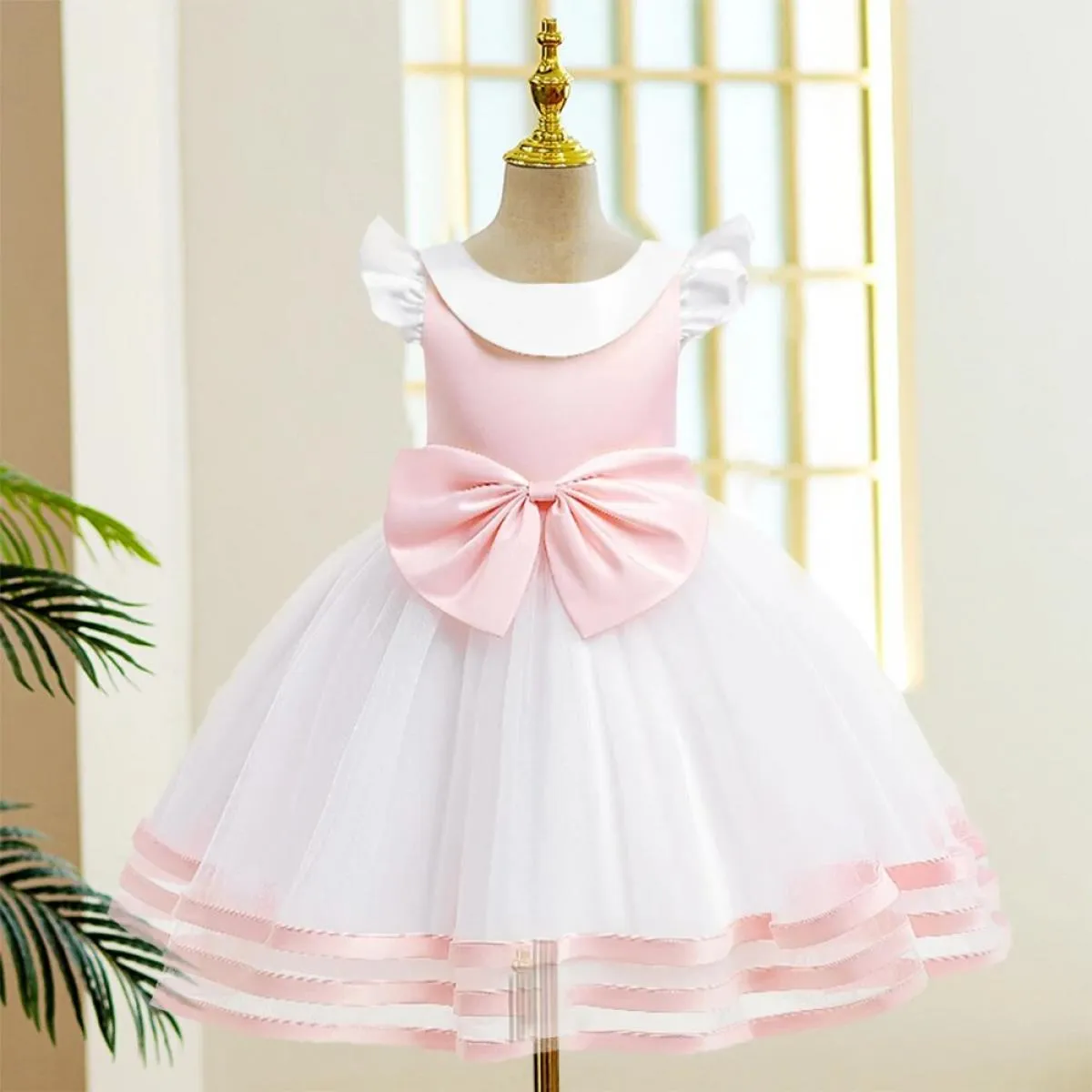 Abito da ragazza di fiori da principessa tutu matrimonio festa di compleanno vestiti per bambini per costume di Natale gilet for