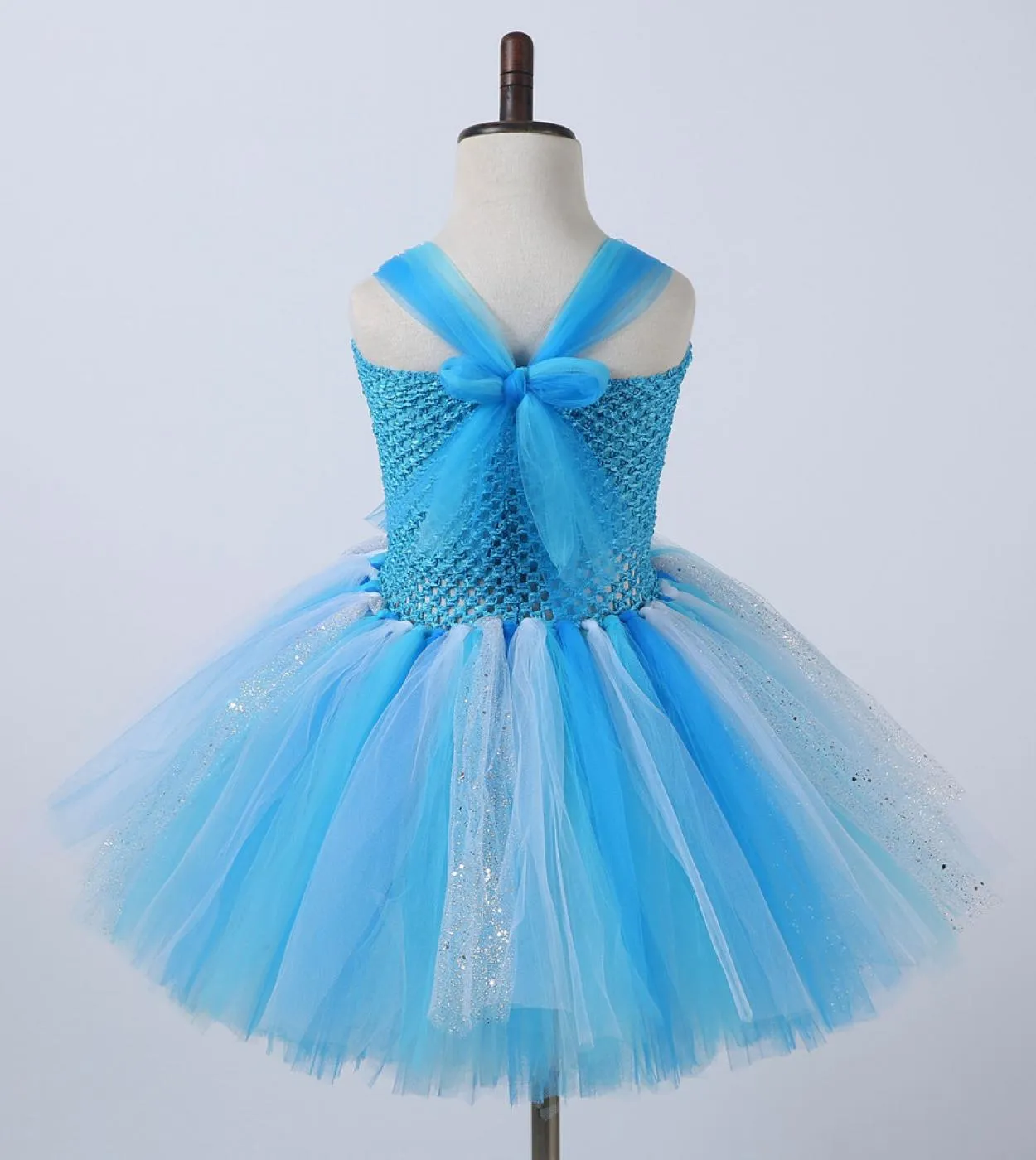 Abito da regina delle nevi blu per ragazze Costume cosplay Halloween Abbigliamento per bambini Abiti da principessa Elsa Tutù so