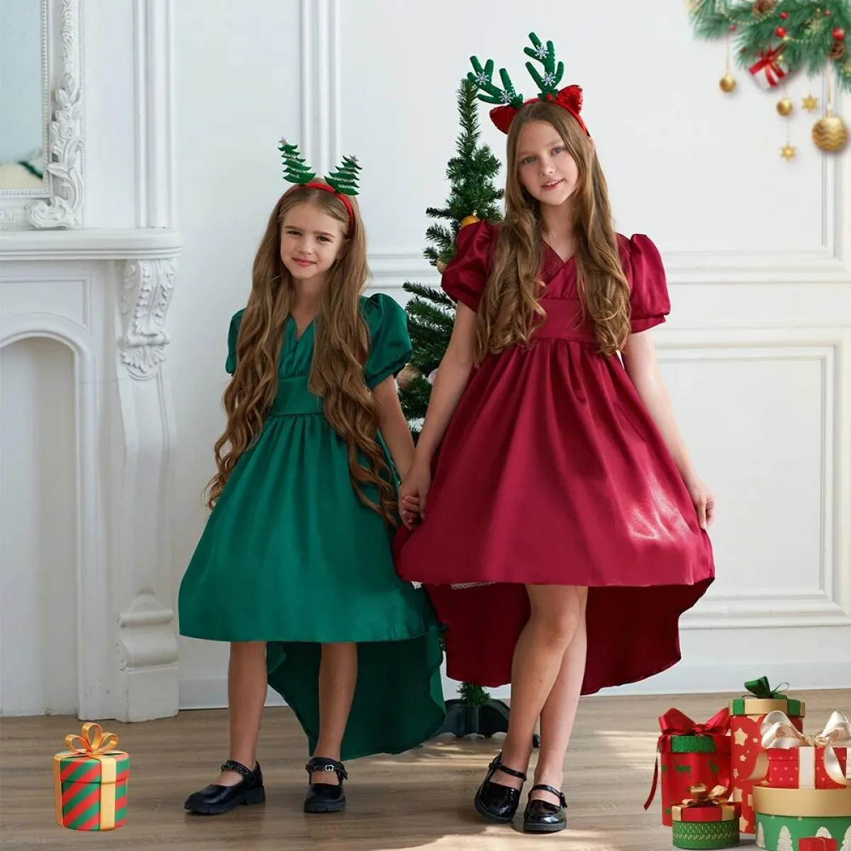 Abito da sposa per ragazza di fiori di Natale Festa di compleanno per bambini Abiti da principessa Costume da sera Abito tutu co