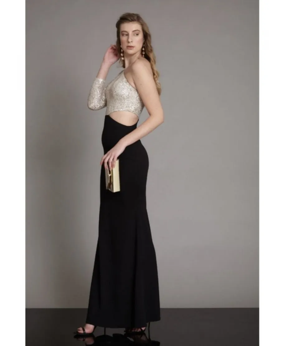 Abito donna da cerimonia monospalla - Abito elegante