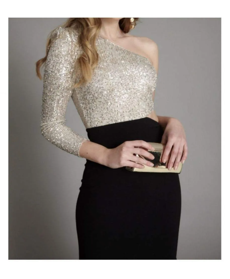 Abito donna da cerimonia monospalla - Abito elegante