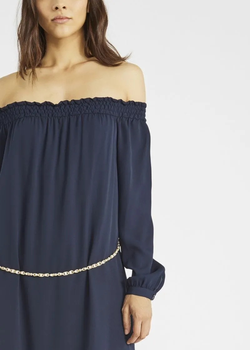 Abito off the shoulder in georgette