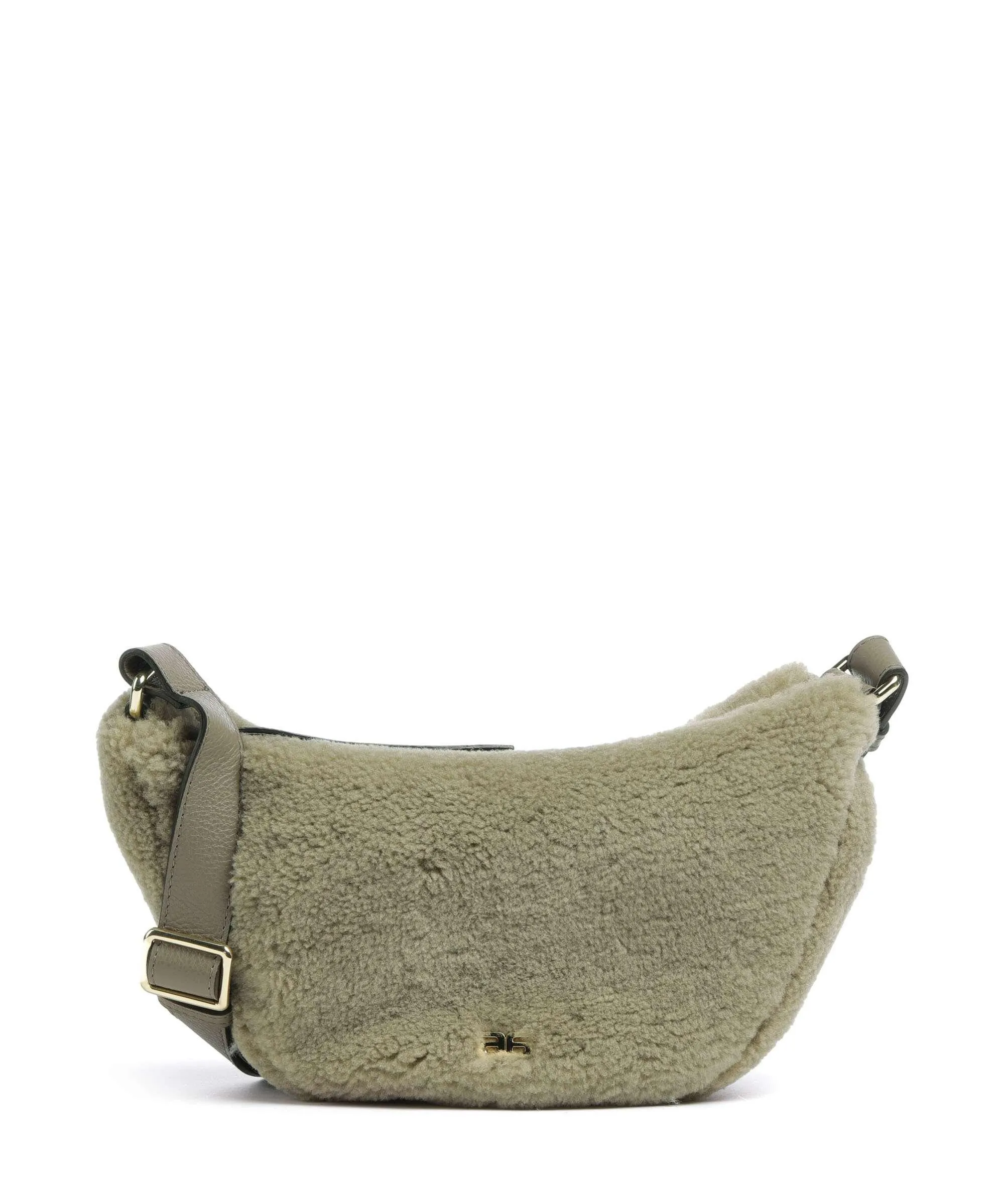  Abro Shearling By My Side Borsa a tracolla pelliccia, pelle di vacchetta grana verde  