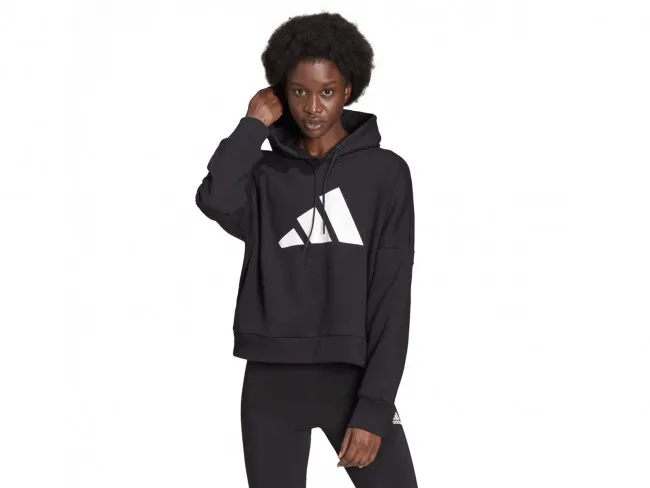 ADIDAS FELPA CON CAPPUCCIO DONNA  HD1304  W FI 3B HOODIE BLACK/WHITE
