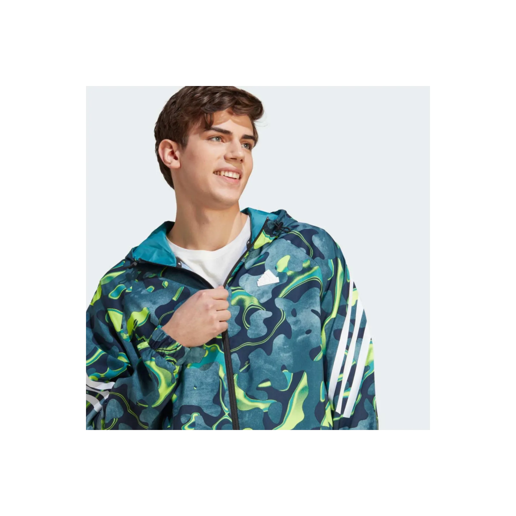 ADIDAS FELPA FUTURE ICONS ALLOVER PRINT FULL-ZIP UOMO