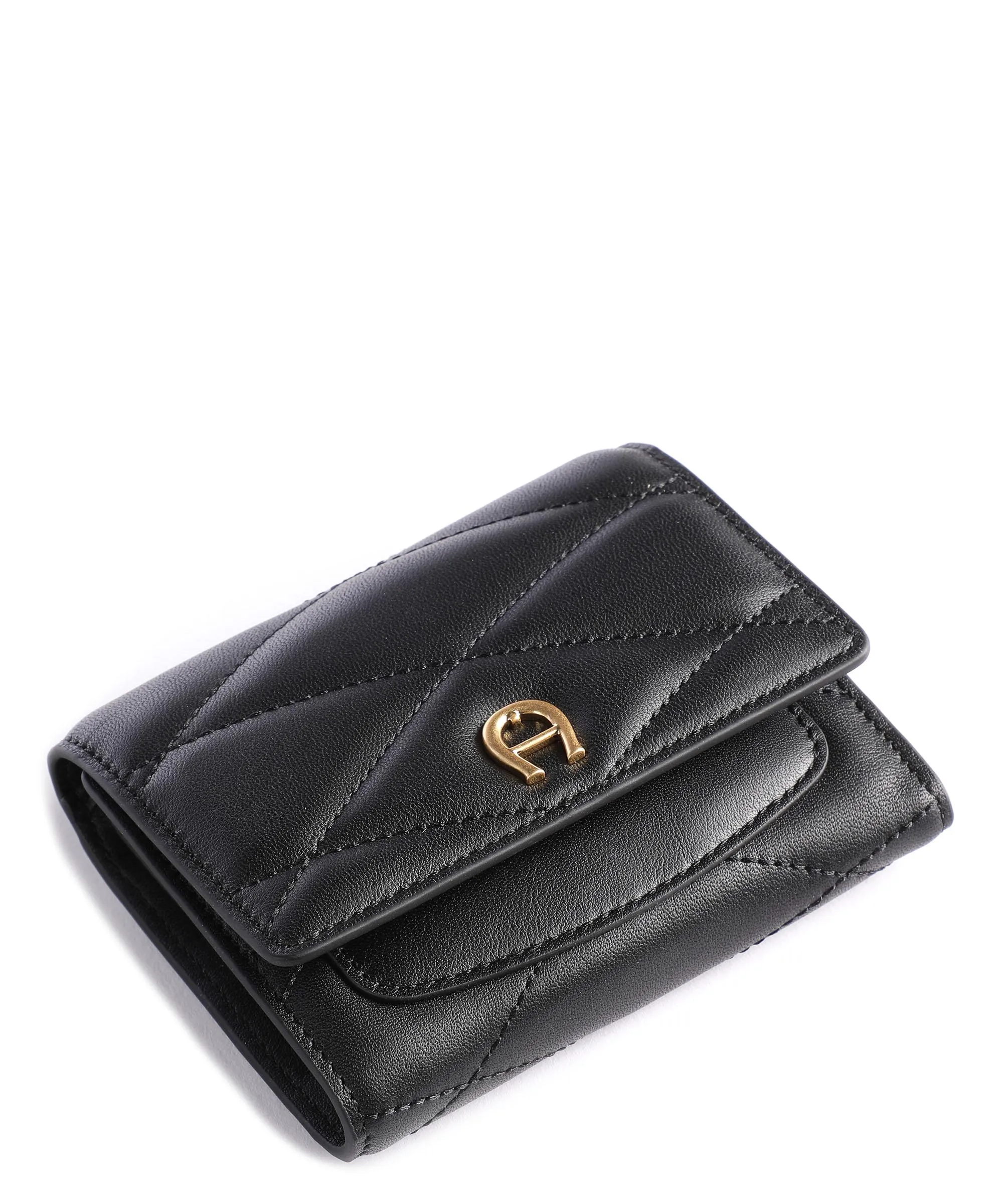  Aigner Maggie Portafoglio pelle di vacchetta finemente grana nero  