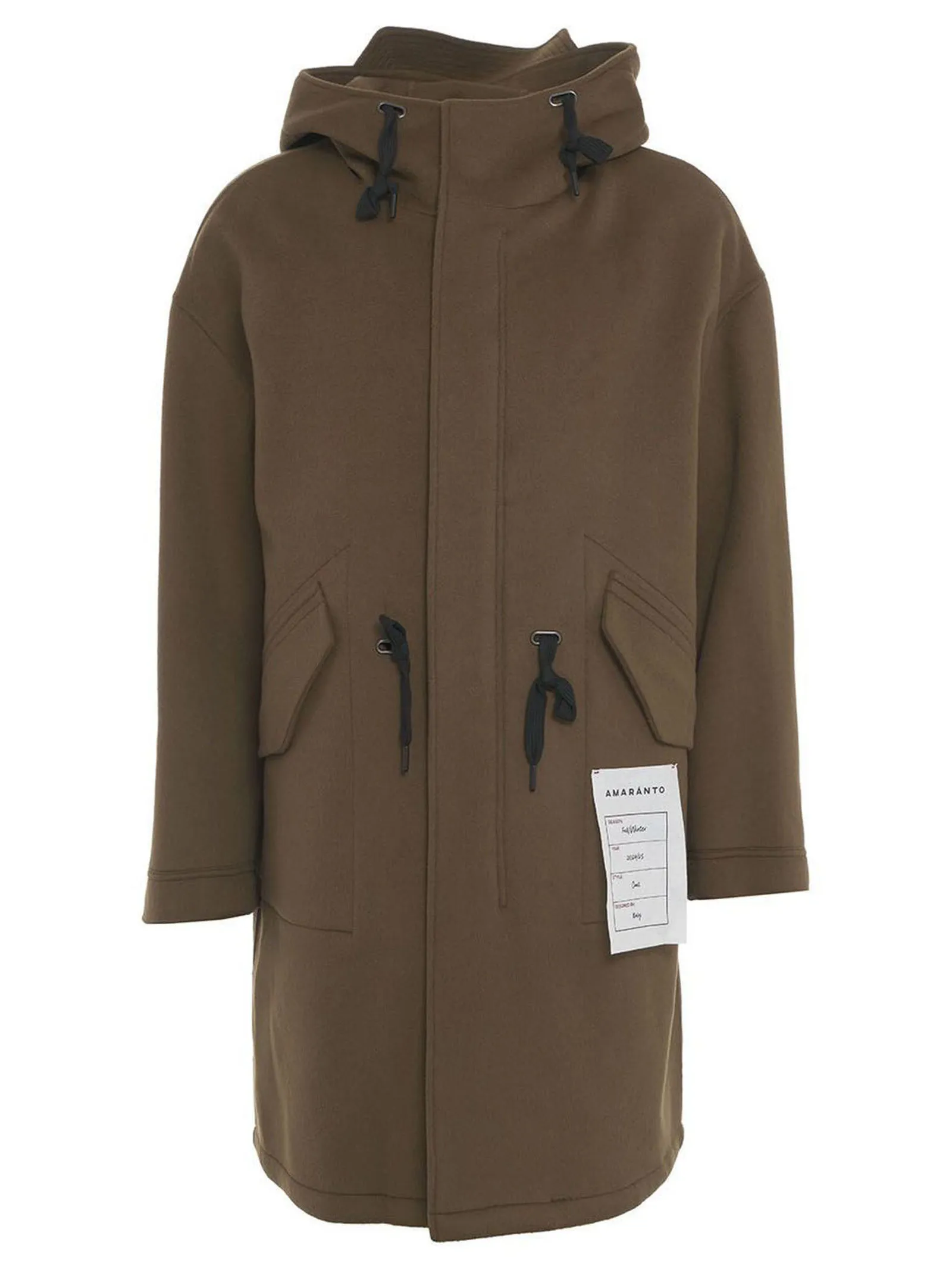 AMARANTO Abbigliamento,Cappotti Cappotto in lana marrone 