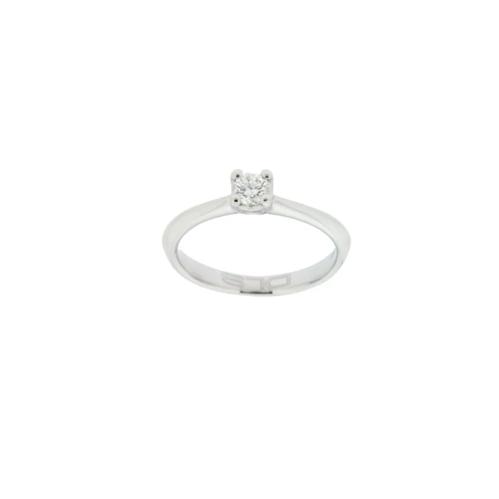 Anello Solitario in Oro Bianco con Diamante – AS3158AU25