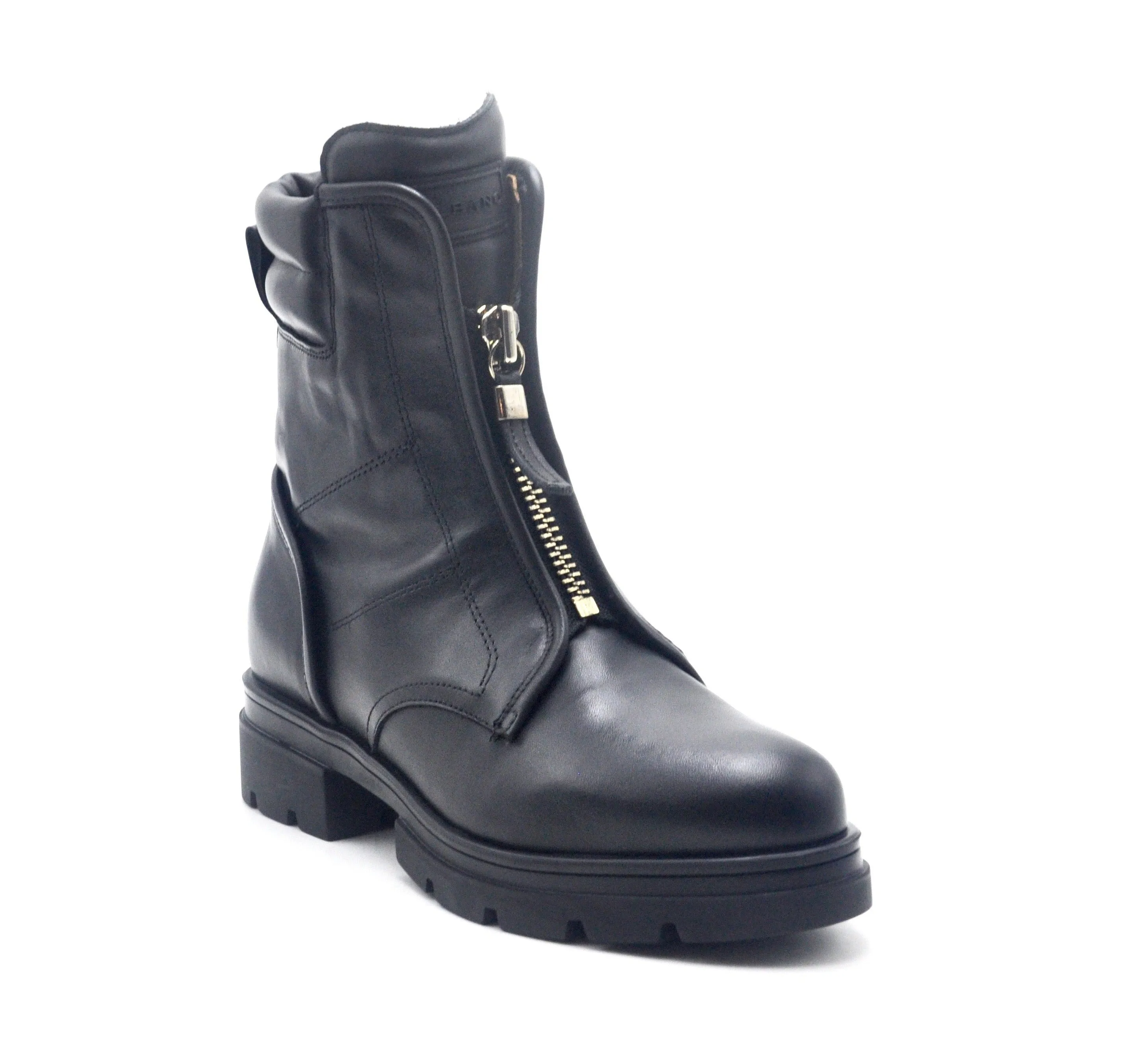 ANFIBI PELLE CHIUSURA ZIP FRONTALE