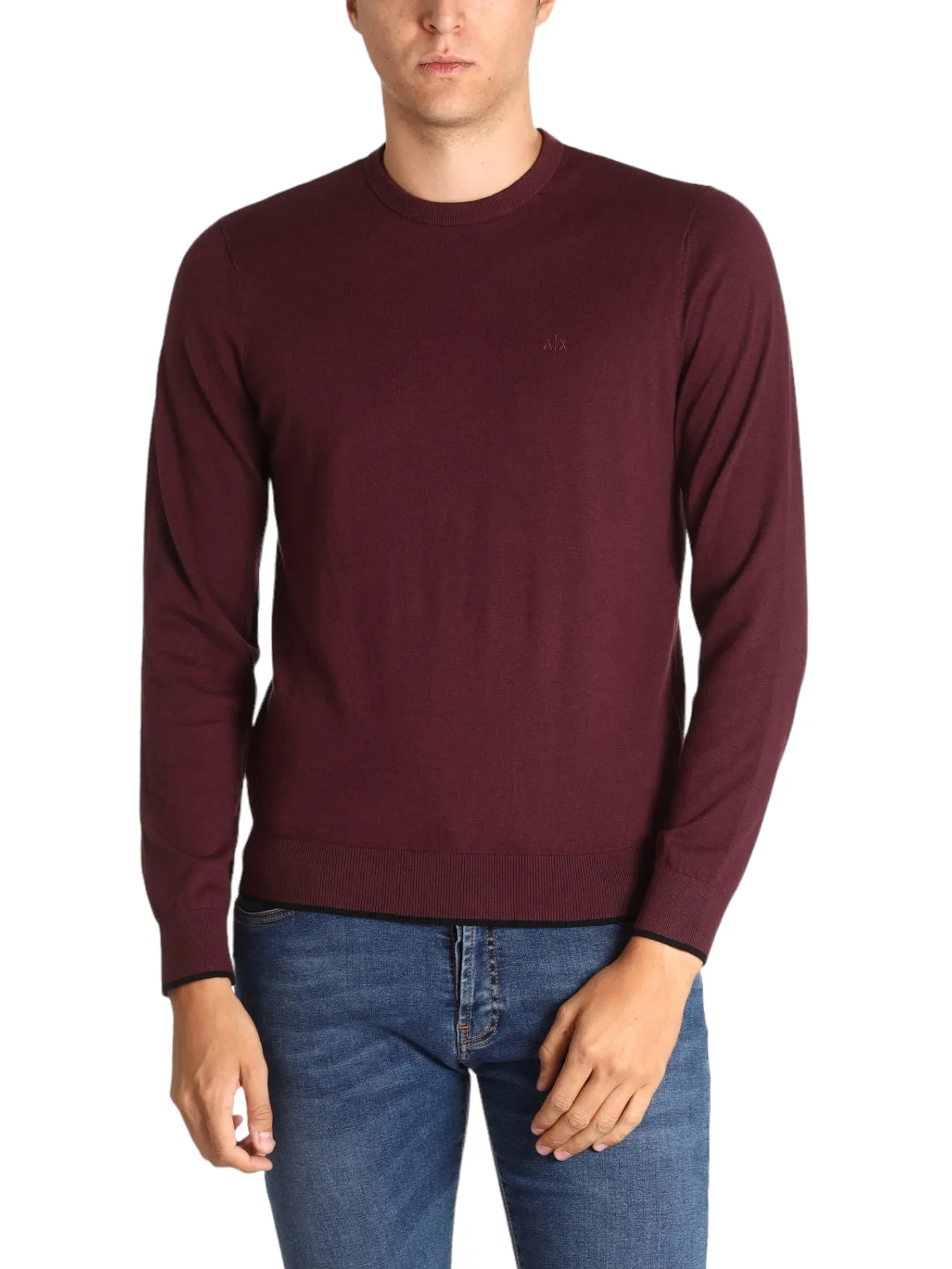 Armani Exchange Uomo Maglione Girocollo 8NZM6AZM1HZ14BC Rosso