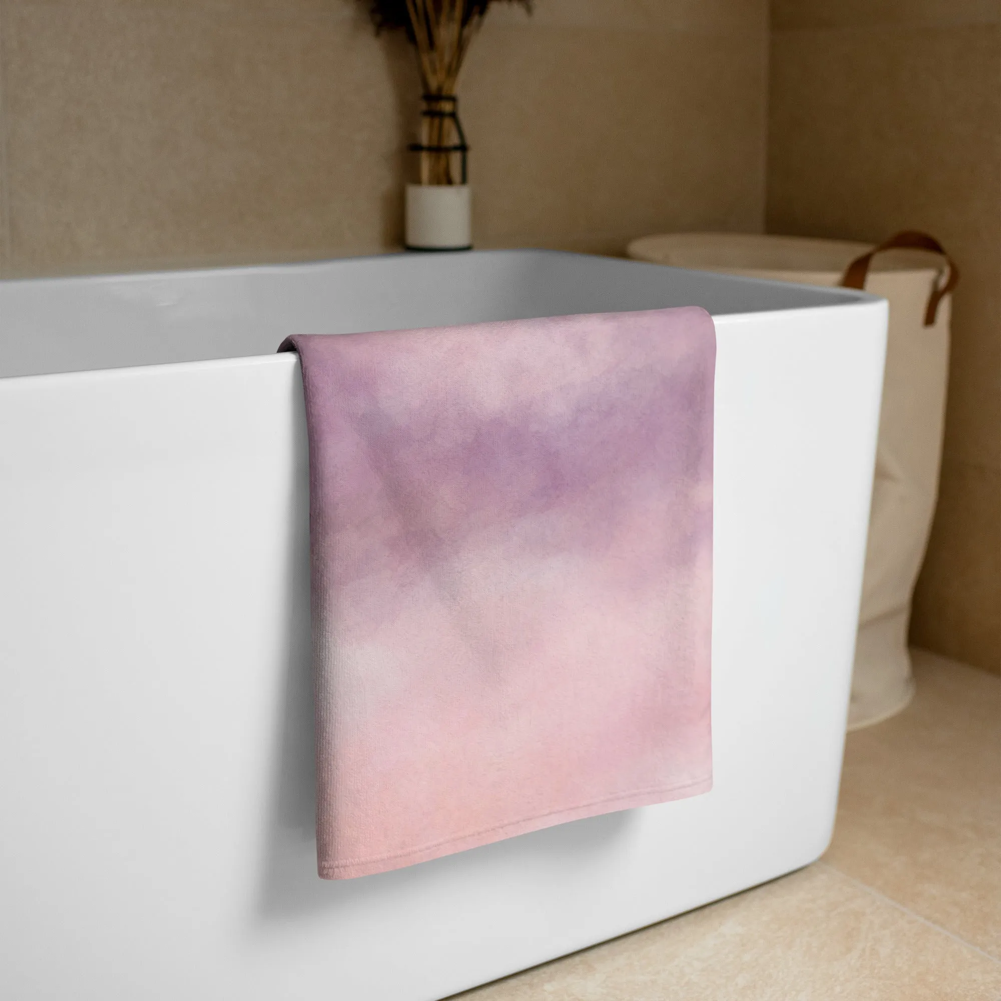 Asciugamano con nuvole rosa delicate