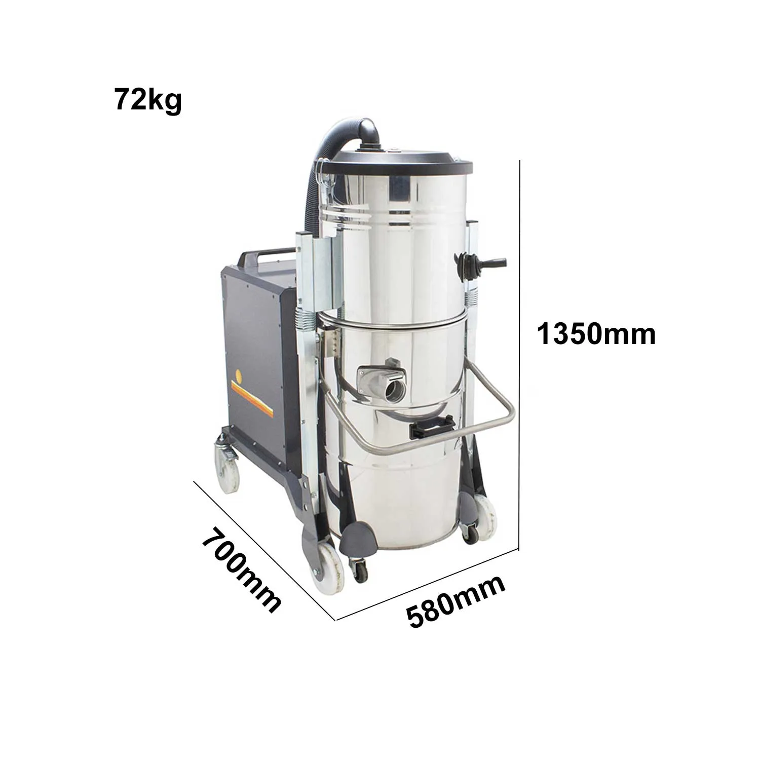 Aspiratore Soteco Planet 130 GL c/turbina motore trifase 3000W 380V fusto 90lt + kit accessori