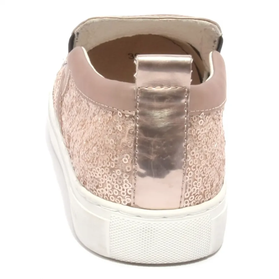 B2000 sneaker donna CRIME slip on bronzo/rosa paillettes shoe woman