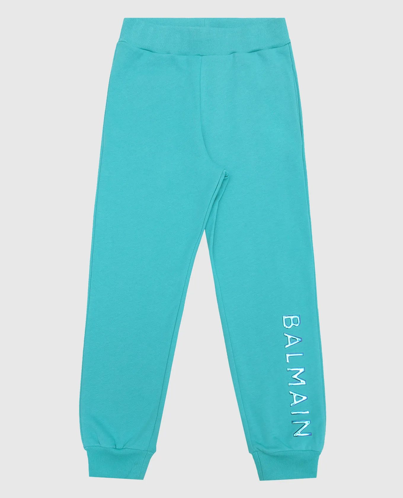 Balmain Joggers blu da bambino con logo olografico BS6S90Z0081410