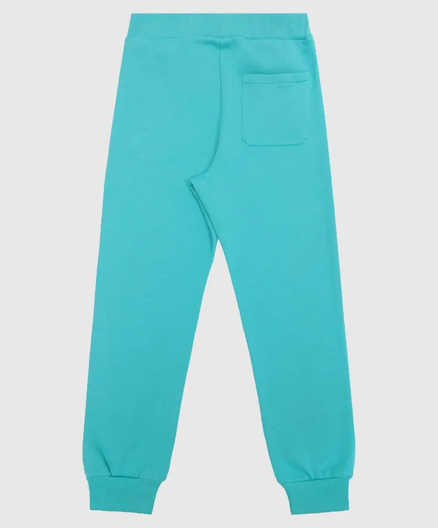Balmain Joggers blu da bambino con logo olografico BS6S90Z0081410