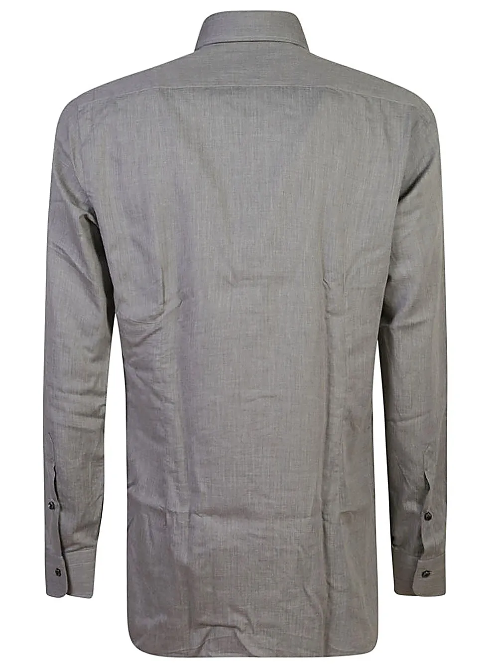 Barba, camicia grigia