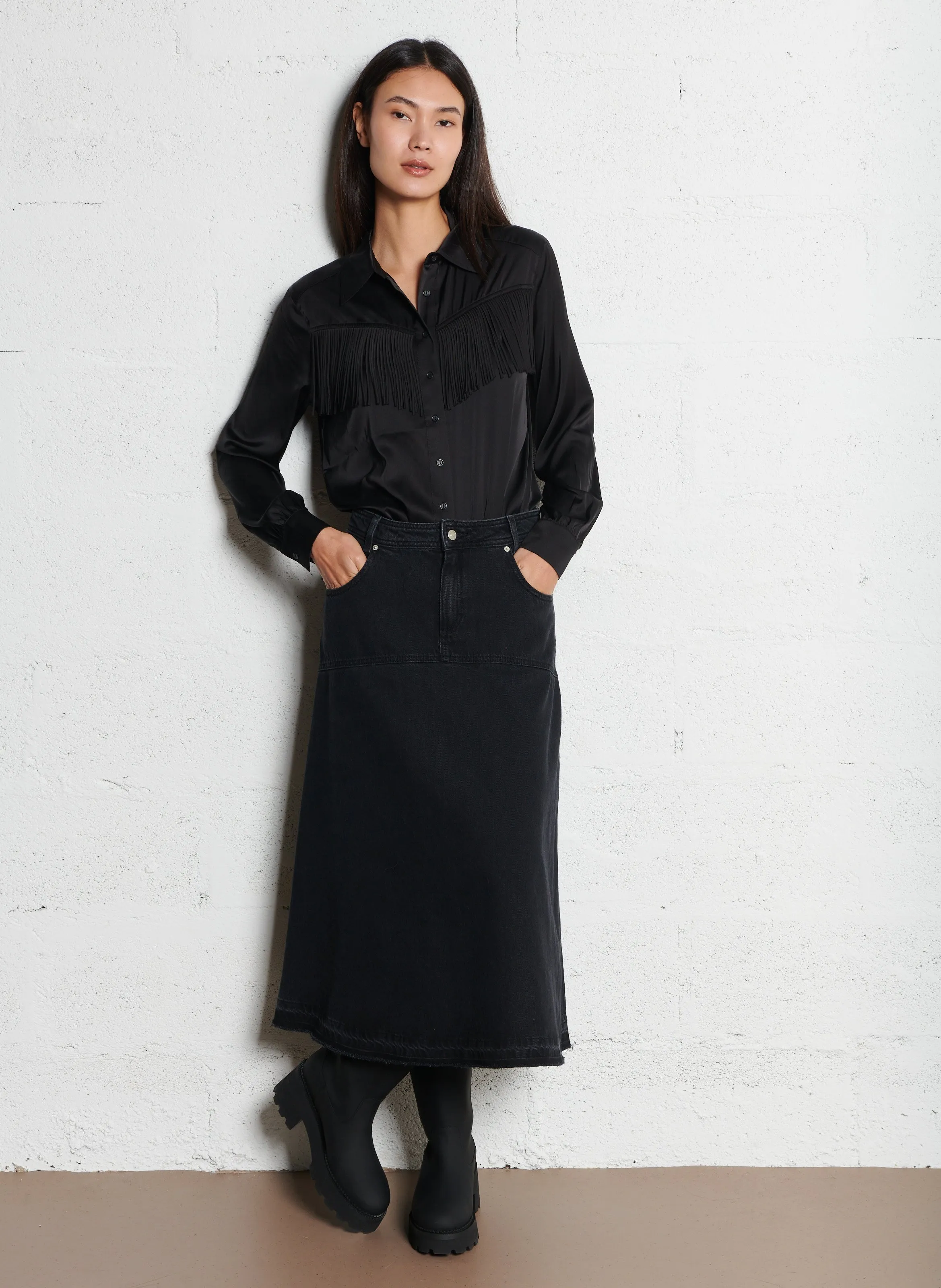 BERENICE   CASSIE - Camicia colletto classico | Nero