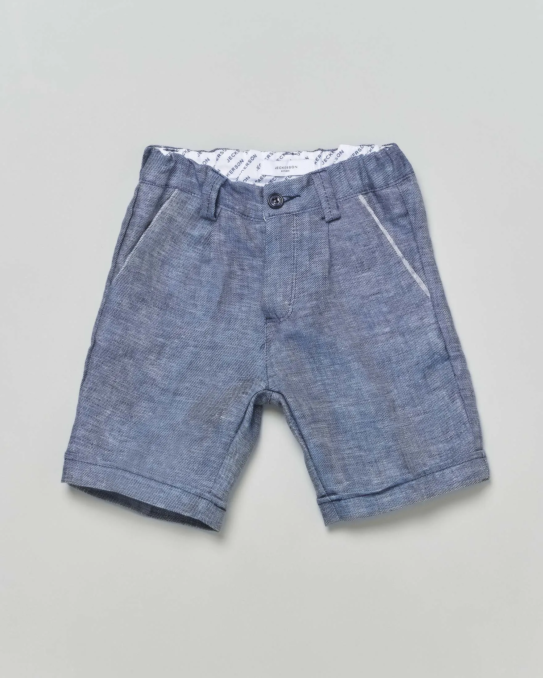 Bermuda blu in puro lino 3-7 anni