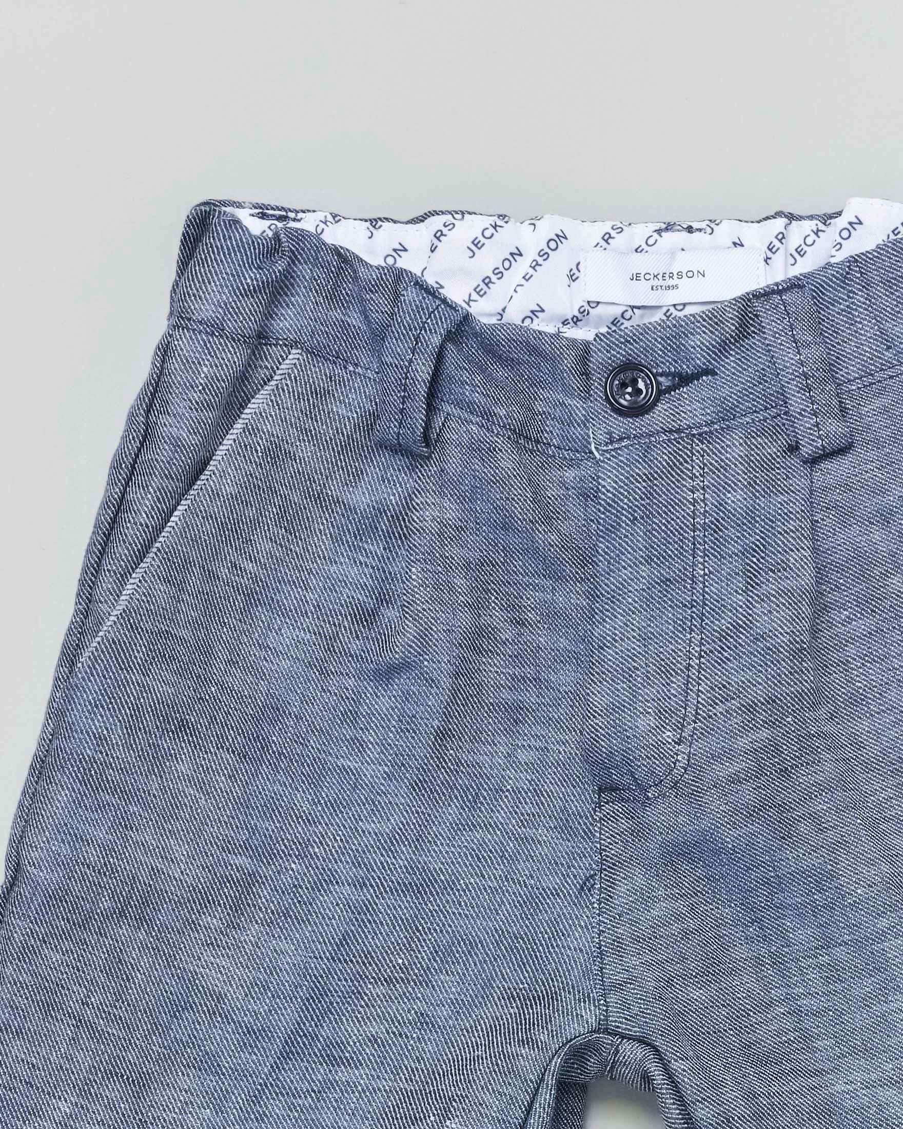 Bermuda blu in puro lino 3-7 anni