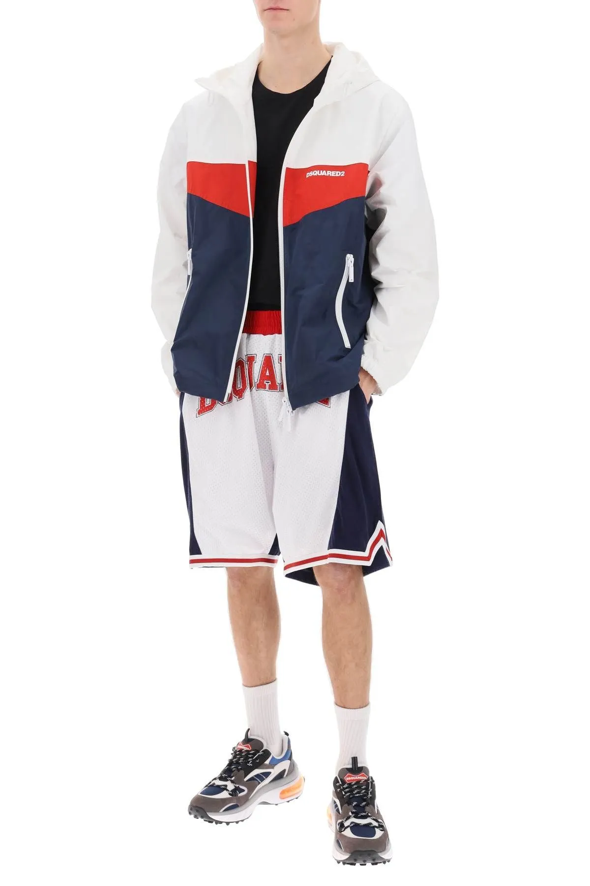 Bermuda sportivi color block