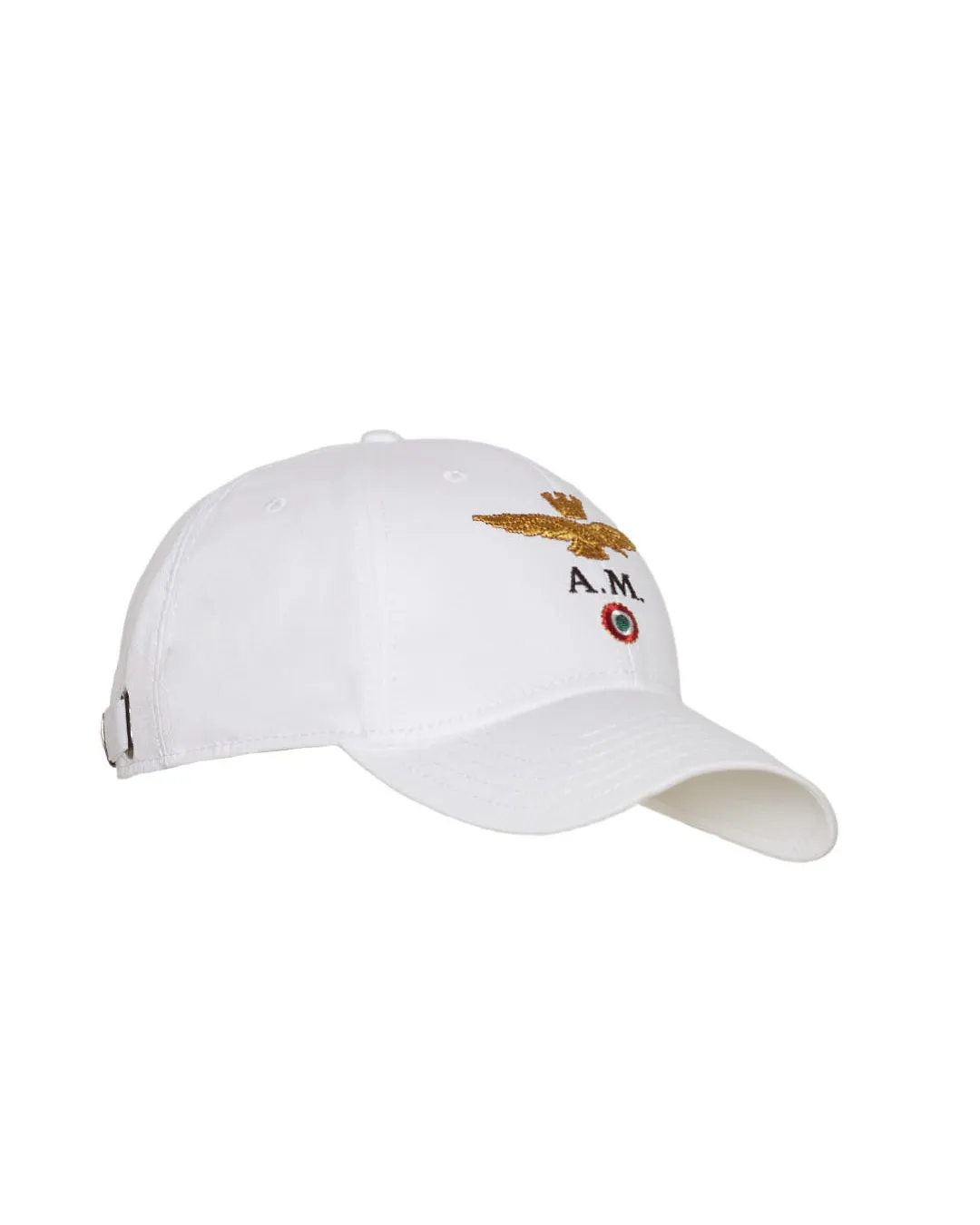 Berretto baseball bianco con ricamo aquila turrita