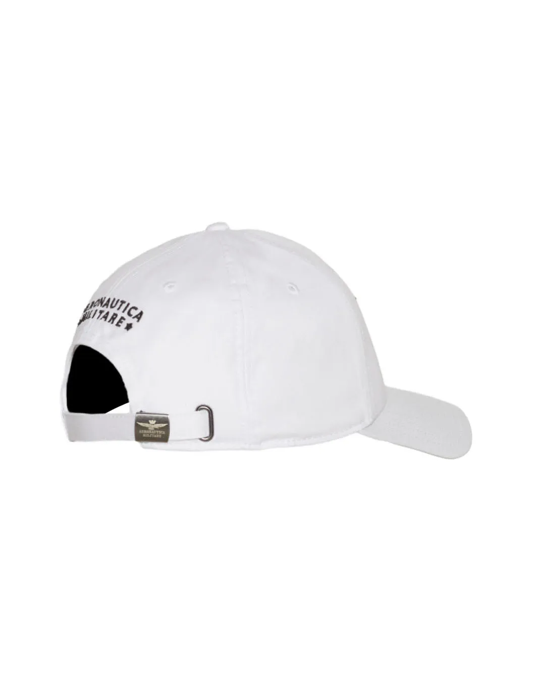 Berretto baseball bianco con ricamo aquila turrita