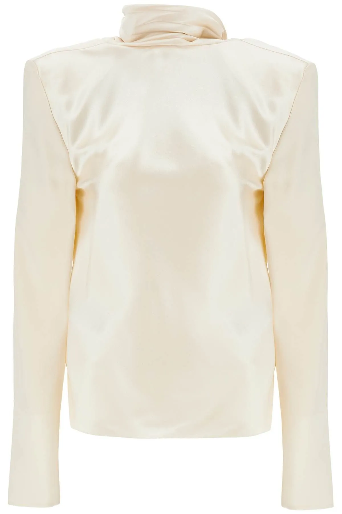 Blusa in seta con drappeggio