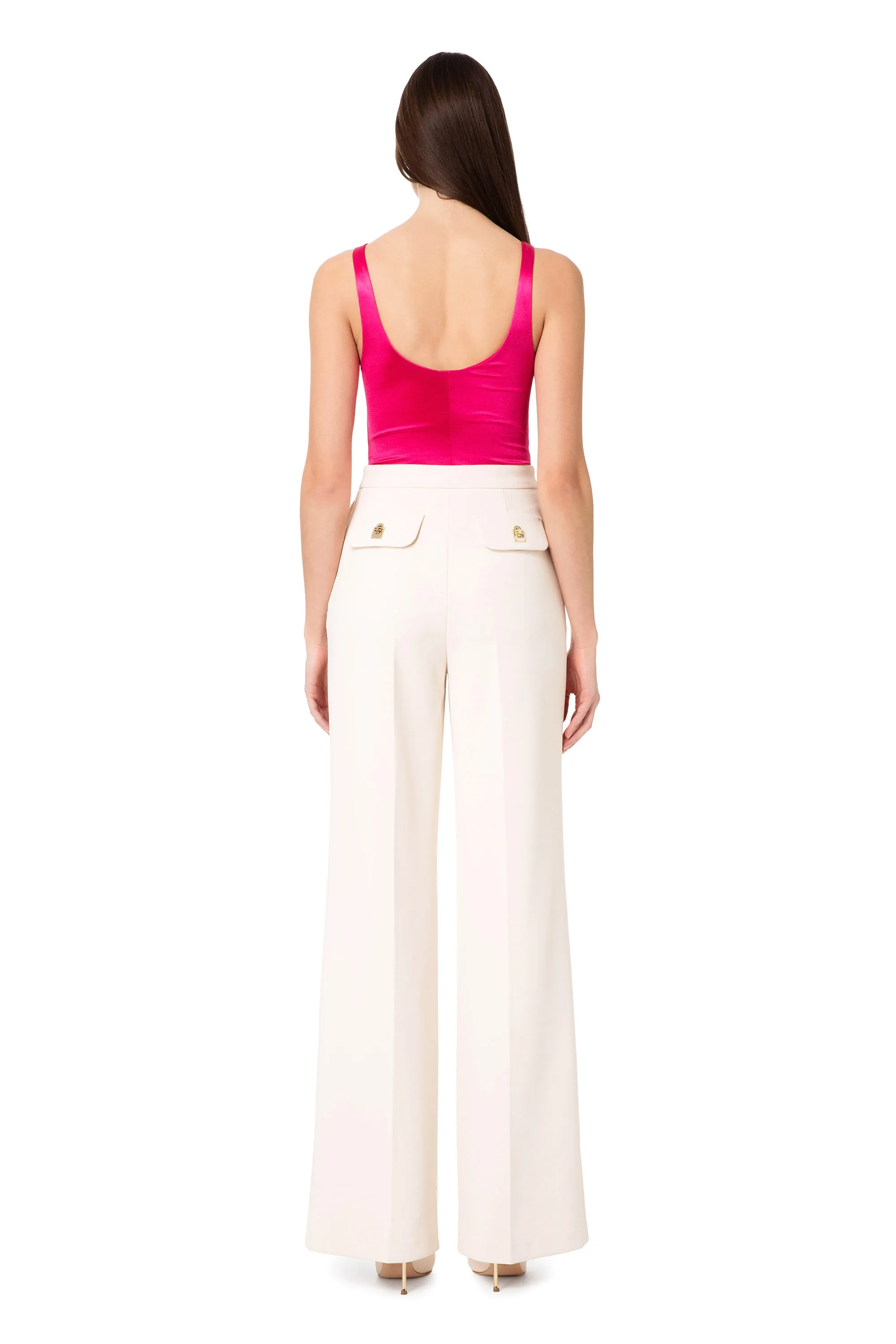 Body con plastron ricamato