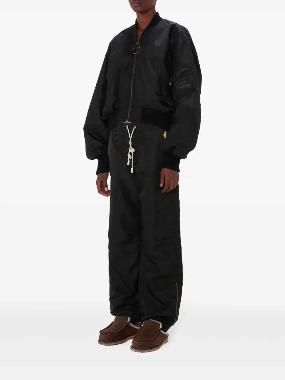 Bomber nero crop