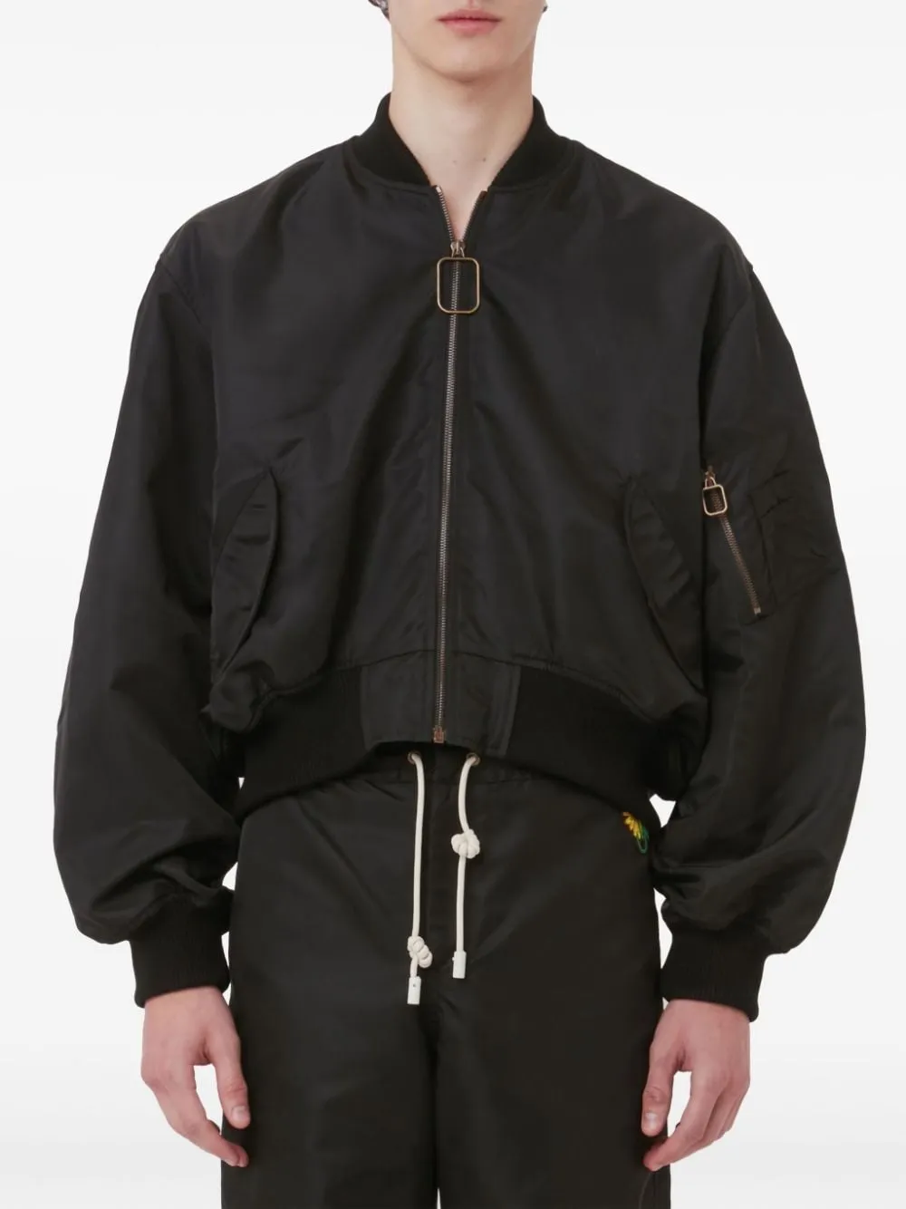 Bomber nero crop