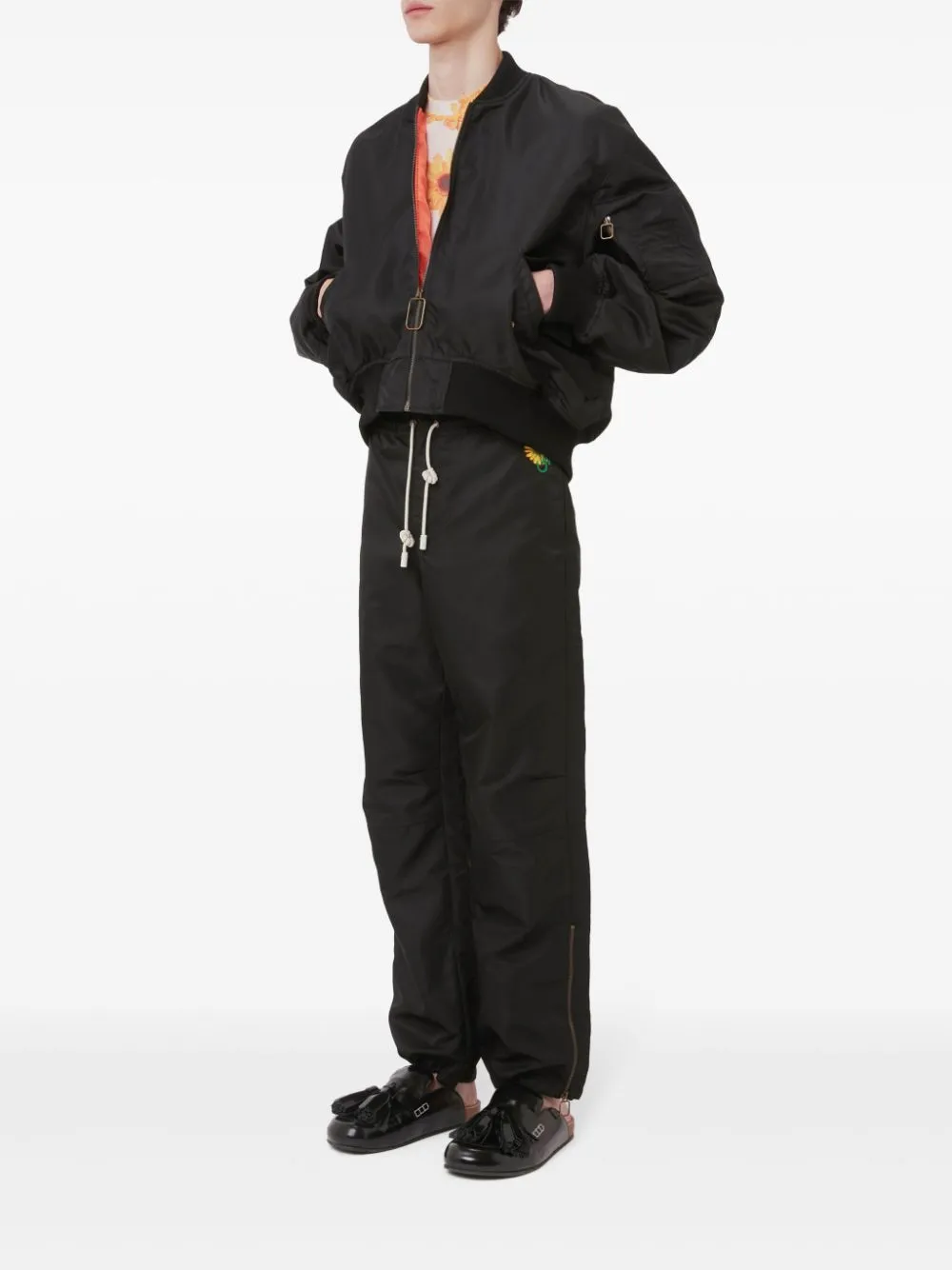 Bomber nero crop