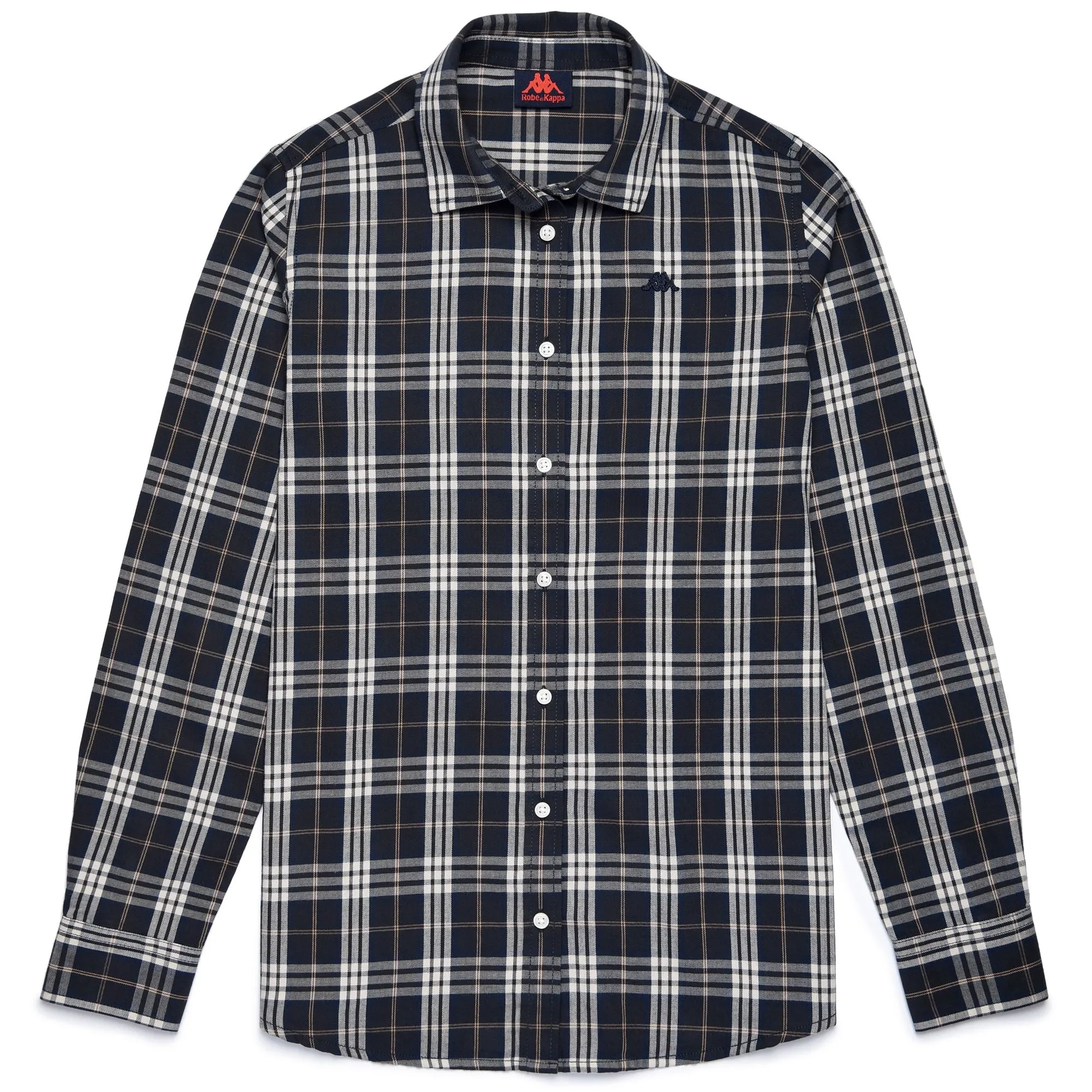 BONIN FLANNEL Blue Navy-Beige  Moonbeam-Beige Grey Checked