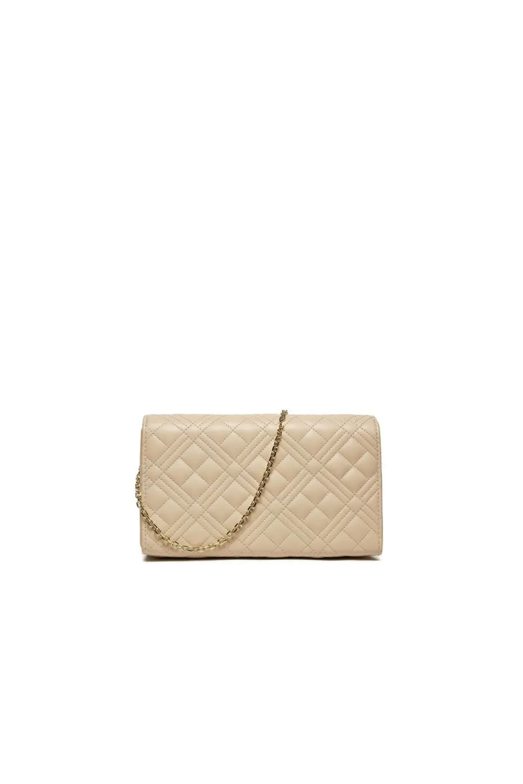 BORSA A TRACOLLA AVORIO LOVE MOSCHINO CON LOGO IN METALLO MATEL 4079