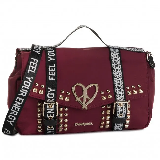 Borsa Donna In Tessuto Bordo Desigual 19waxa49 Granate Oscuro