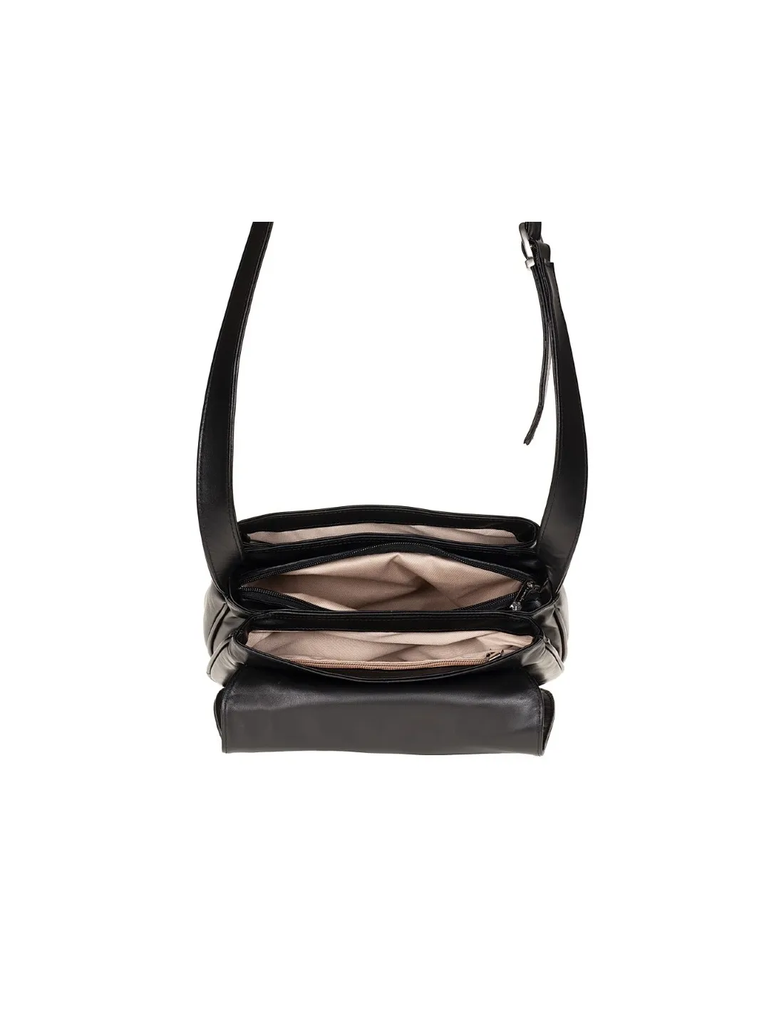 Borsa in pelle morbida, con patta