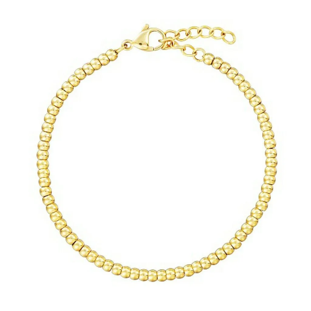 Bracciale Catena Lady Code Acciaio Dorato Maglia Catena A Palline 17 + 3 cm 1682970